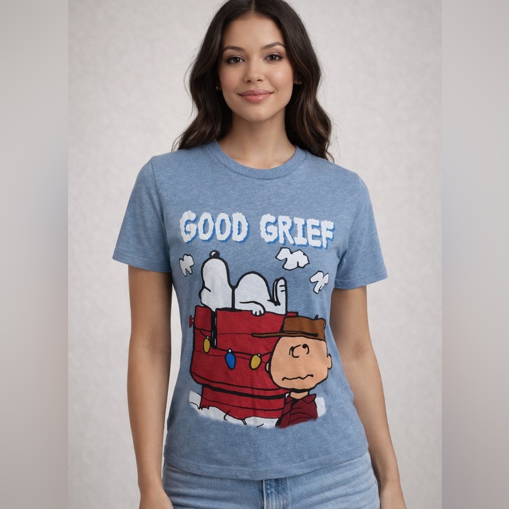 Peanuts Blue and Red Snoopy Tee